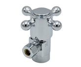 Brass Cross Handle with 1/4 Turn Ceramic Disc Cartridge Valve - Lead Free - Angle (1/2" Female IPS)